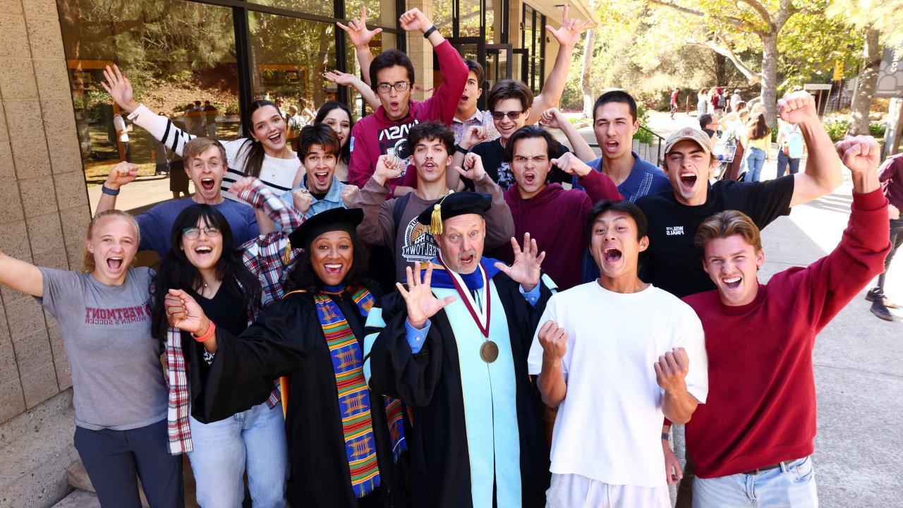 Engineering Students Celebrate with Dan Jensen and Provost Kim Denu